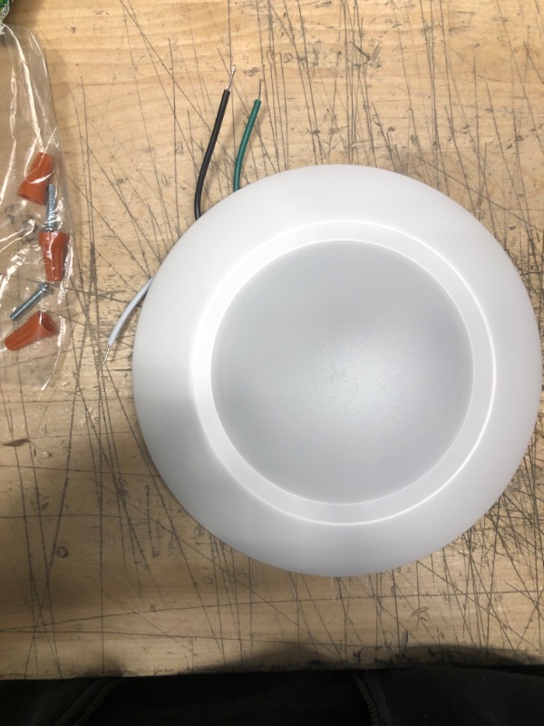 Photo 3 of DSK Series 6 in. White Integrated LED Flush Mount Surface Mount Downlight, 5000K
