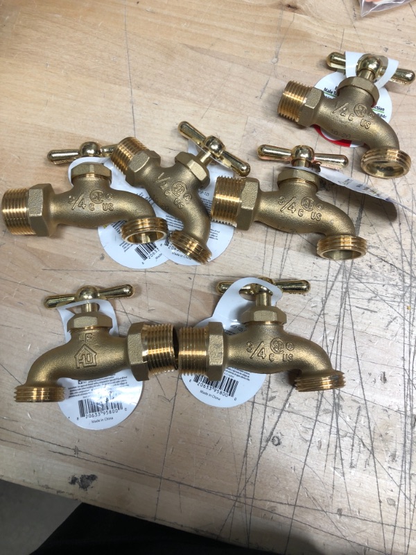 Photo 3 of ( 6 valves ) 3/4 in. MIP and 1/2 in. FIP x 3/4 in. MHT Lead Free Brass Hose Bibb Valve
