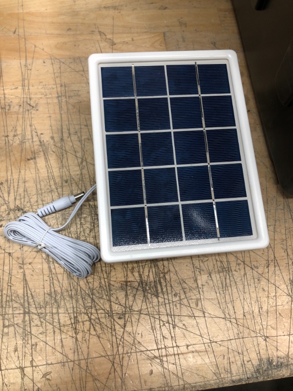 Photo 2 of Voice Activated Wi-Fi Connected White Motion Activated Solar Operated Integrated LED Outdoor Security Flood Light
