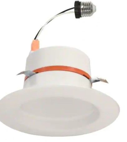 Photo 1 of 4 in. Color Temperature Selectable Integrated LED Recessed CEC-T20 Trim (4-Pack)
