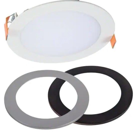 Photo 1 of HLB6 Series 6 in. 2700K-5000K Selectable CCT Integrated LED Downlight Recessed Light (1-Quantity) with Round 2 Trims
