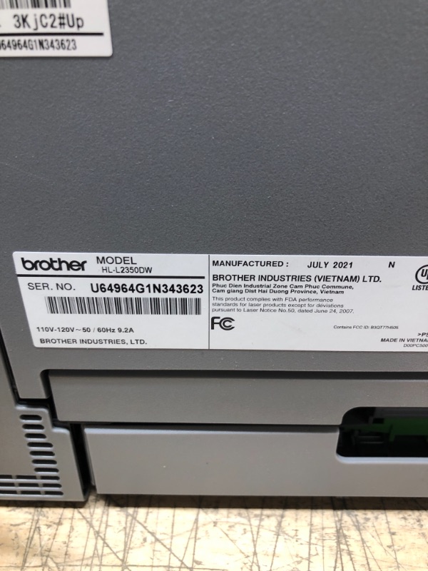 Photo 3 of Brother Compact Monochrome Laser Printer, HL-L2350DW,