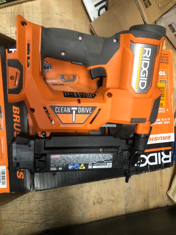 Photo 2 of 18V Brushless Cordless 18-Gauge 2-1/8 in. Brad Nailer (Tool Only) with CLEAN DRIVE Technology
