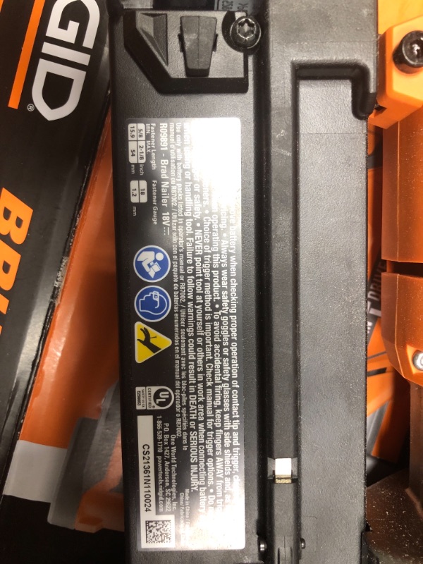 Photo 4 of 18V Brushless Cordless 18-Gauge 2-1/8 in. Brad Nailer (Tool Only) with CLEAN DRIVE Technology
