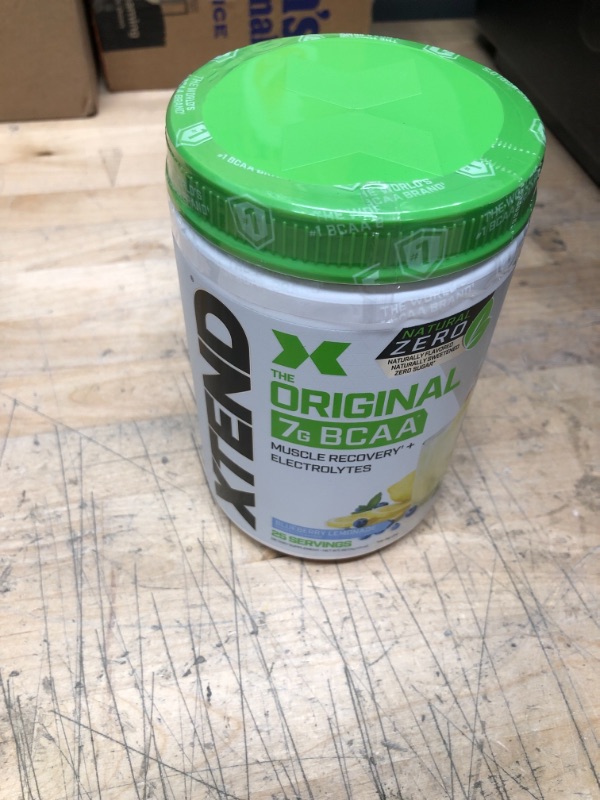 Photo 2 of **NON REFUNDABLE** best by date: 11/2023 XTEND Natural Zero BCAA Powder Blueberry Lemonade 