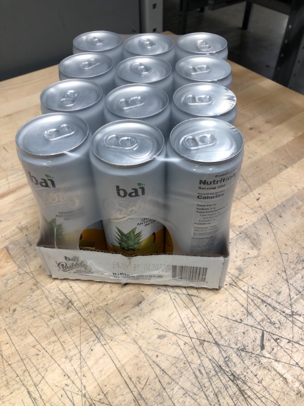 Photo 2 of **best by date:4/30/22**NON REFUNDABLE** Bai Bubbles Peru Pineapple, Sparkling Antioxidant Infused Beverage, 11.5 Fluid ounce can
