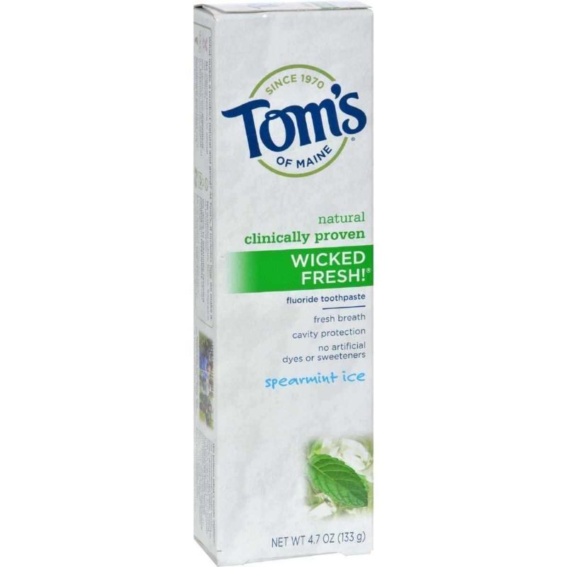 Photo 1 of  Best by 07/22 Tom's Of Maine, Toothpaste Wicked Fresh Spearmint Ice, 4.7 Ounce 2 pack  nonrefundable 