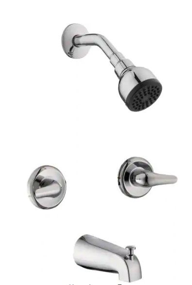 Photo 1 of 
Glacier Bay
Aragon 2-Handle 1-Spray Tub and Shower Faucet in Chrome (Valve Included)