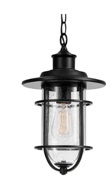 Photo 1 of 
Globe Electric
Turner 1-Light Black Outdoor Hanging Wall Lantern Sconce