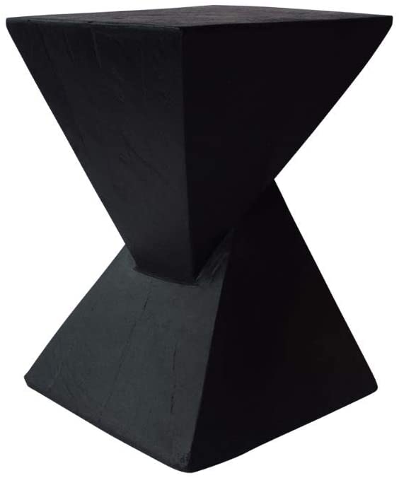 Photo 1 of **DAMAGED* Christopher Knight Home 305832 Kajsa Outdoor Lightweight Concrete Accent Table, Black
