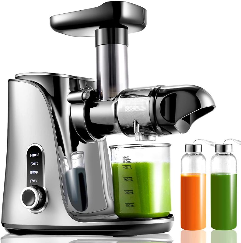Photo 1 of ***PARTS ONLY*** 
Juicer Machines,AMZCHEF Slow Masticating Juicer Extractor, Cold Press Juicer with Two Speed Modes, 2 Travel bottles(500ML),LED display, Easy to Clean Brush & Quiet Motor for Vegetables&Fruits,Gray
