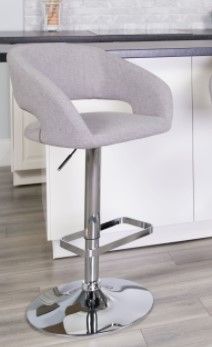 Photo 1 of **parts only, missing hardware**
CH-122070-GYFAB-GG Contemporary Gray Fabric Adjustable Height Bar Stool with Chrome Base
Dimensions: 23.00 in (L) x 22.50 in (W) x 14.75 in (H)
