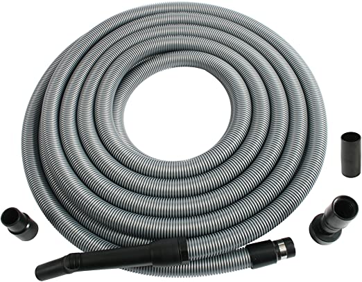 Photo 1 of  50 Foot Extension Hose for Shop and Garage Vacuums, Ft, Silver
