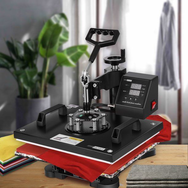 Photo 1 of 5 in 1 Swing Away Clamshell Printing Heat Press Machine for T-Shirt Hat Cap Mug Plate 15 x 12 Inch
