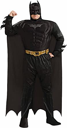 Photo 1 of *MEN'S ONE SIZE* 
Rubie's Men's Plus Size Dark Knight Rises, Deluxe Adult Muscle Chest Batman Costume
