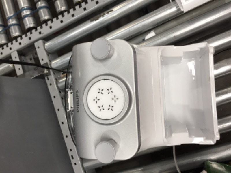 Photo 1 of Philips Pasta and Noodle Maker Plus, Large, HR2375/06 with Philips Avance Collection 4-in 1 Angel Hair, Pappardelle, Thick Spaghetti & Tagliatelli, One size, White
