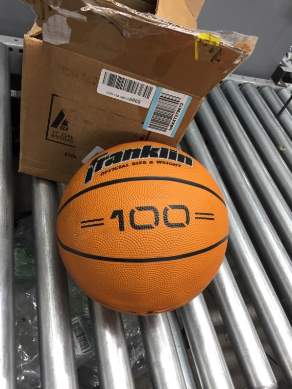 Photo 2 of Franklin Sports Intermediate Size Grip-Rite 100 Rubber Basketball
