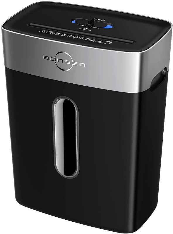 Photo 1 of USED//DAMAGED:  BONSEN Shredder for Home Office, 8-Sheet Crosscut Credit Card Shredder, Small Paper Shredder for Home Use with 4 Gallons Wastebasket, High Security Level P-4, ETL Certification (S3101)
