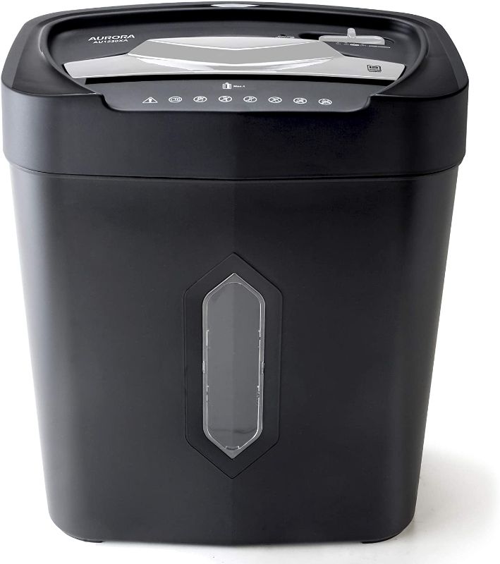 Photo 1 of Aurora AU1230XA Anti-Jam 12-Sheet Crosscut Paper and Credit Card Shredder with 5.2-gallon Wastebasket
