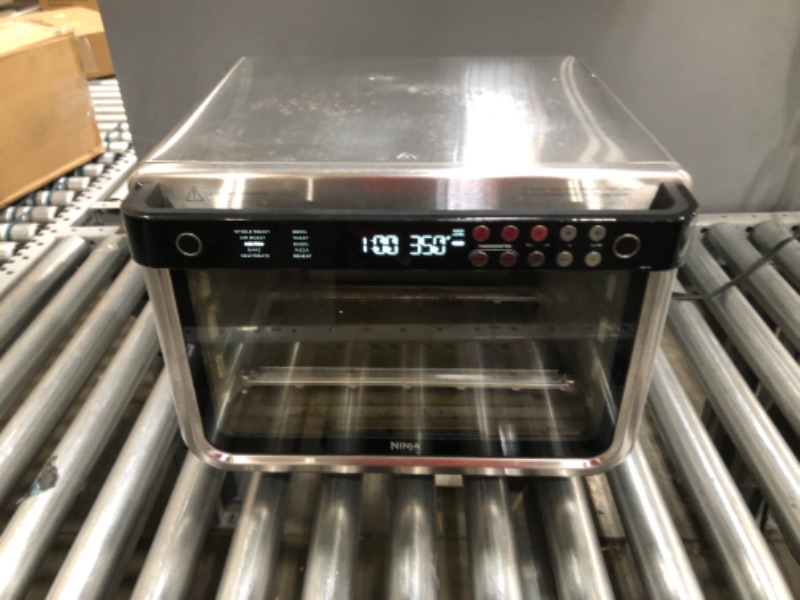 Photo 2 of Ninja DT251 Foodi 10-in-1 Smart XL Air Fry Oven, Bake, Broil, Toast, Air Fry, Roast, Digital Toaster, Smart Thermometer, True Surround Convection up to 450°F, includes 6 trays & Recipe Guide, Silver
