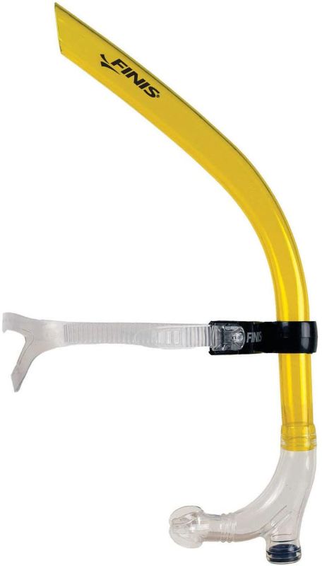 Photo 1 of FINIS Original Center-Mount Swimmer's Snorkel for Lap Swimming and Swim Training, Yellow, Adult
