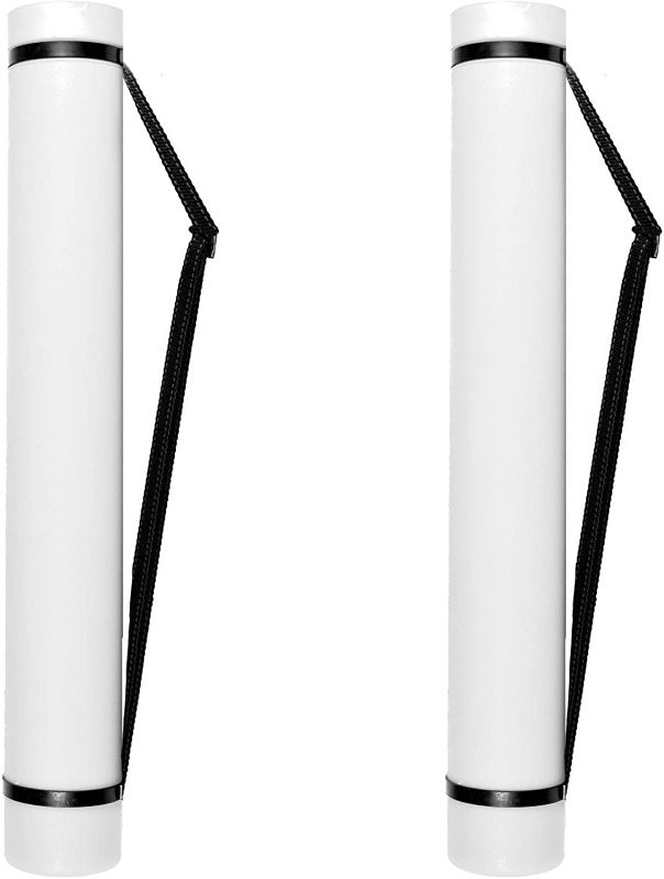 Photo 1 of (2 Pack) White Expandable Poster Tube with Strap 