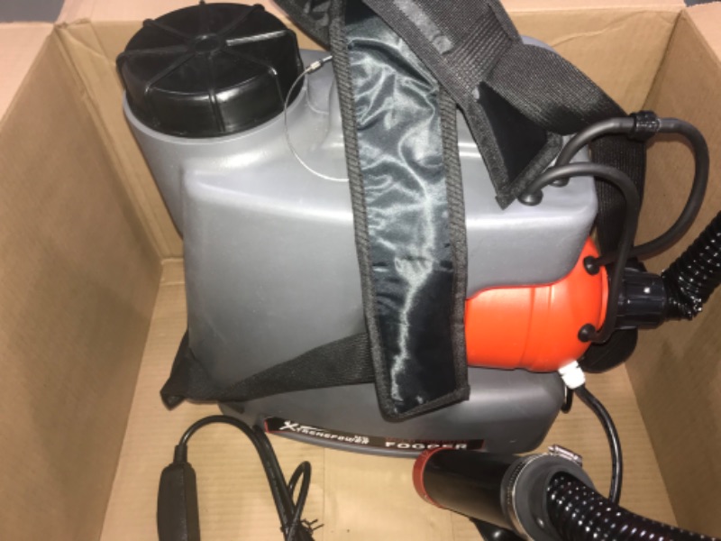 Photo 4 of 110-Volt Electric Backpack Fogger Machine Disinfectant Corded Mist Blower Sprayer Particle 0-50?m/Mm W/ Hose and Nozzle