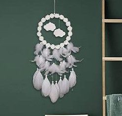 Photo 1 of 2 PACK Youteer Cloud Dream Catcher LED Handmade Dream Catchers with Feather Nursery Wall Decor Hanging Home Bedroom Decor for Girls Women