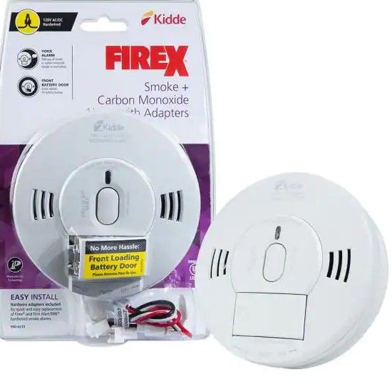 Photo 1 of Kidde
Firex Hardwired Combination Smoke and Carbon Monoxide Detector with Adapters and Voice Alarm