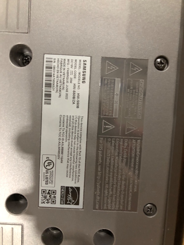 Photo 1 of SAMSUNG HW-S50B/ZA 3.0ch All-in-One Soundbar w/Dolby 5.1, DTS Virtual:X, Q Symphony, Built in Center Speaker, Adaptive Sound Lite, Bluetooth Multi Connection, 2022 Black HW-S50B Soundbar
