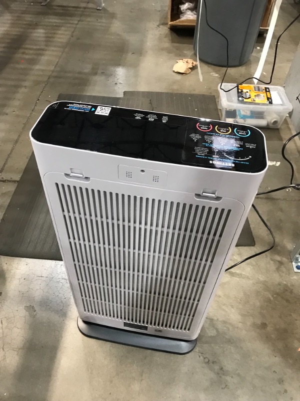 Photo 6 of ** NOT WORKING** Shark HE601 Air Purifier 6 True HEPA Covers up to 1200 Sq. Ft, Captures 99.98% of Particles, dust, allergens, viruses, Smoke, 0.1–0.2 microns, Advanced Odor Lock, Quiet, 6 Fan, White
