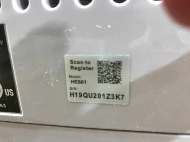 Photo 2 of ** NOT WORKING** Shark HE601 Air Purifier 6 True HEPA Covers up to 1200 Sq. Ft, Captures 99.98% of Particles, dust, allergens, viruses, Smoke, 0.1–0.2 microns, Advanced Odor Lock, Quiet, 6 Fan, White
