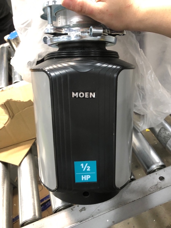 Photo 3 of Moen GX50C Prep Series 1/2 HP Continuous Feed Garbage Disposal with Sound Reduction, Power Cord Included, Black
