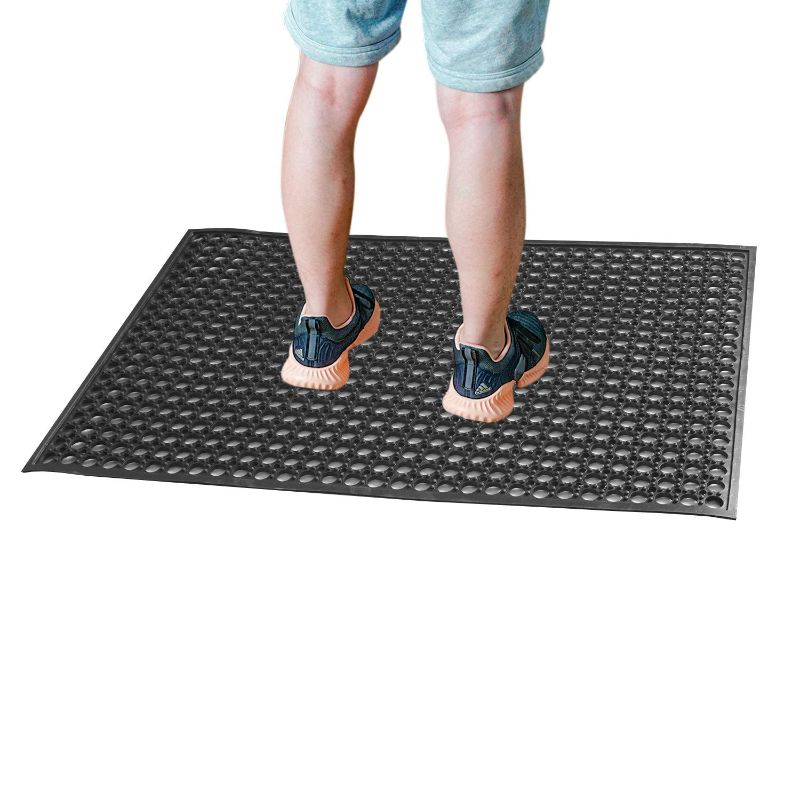 Photo 1 of Rubber Door Mat Kitchen Anti-Fatigue Floor Mats (24" x 36") Restaurant Bar Floor Mat New Bath Mat