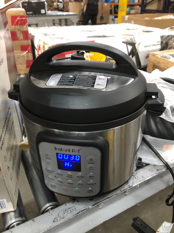 Photo 3 of Instant Pot Duo Crisp 9-in-1 Electric Pressure Cooker with Air Fryer Lid and Sealing Ring, Stainless Steel, Pressure Cook, Slow Cook, Air Fry, Roast, Steam, Sauté, Bake, Broil and Keep Warm
