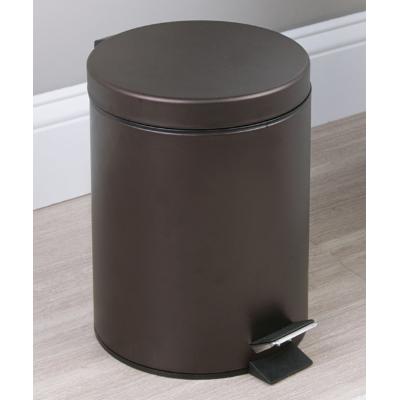 Photo 1 of  4 PACK**
6027719 5 Liter Bronze Stainless Steel Step-on Wastebasket - Pack of 2
