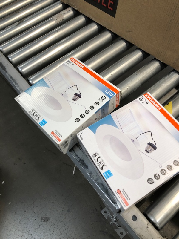 Photo 2 of (Pack of 2) Sylvania Item 74290, 700 Lumen 2700K 90CRI, LED Recessed Downlight Kit, Suitable for 5 Inch and 6 Inch Housings, Medium Base Socket Adaptor Included

