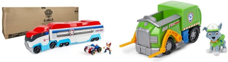 Photo 1 of PAW Patrol, PAW Patroller Rescue & Transport Vehicle Toy & Rocky’s Recycle Truck Vehicle with Collectible Figure, for Kids Aged 3 and Up

