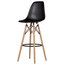 Photo 1 of Eiffel Counter Stool With Wooden Dowel Legs, Black
