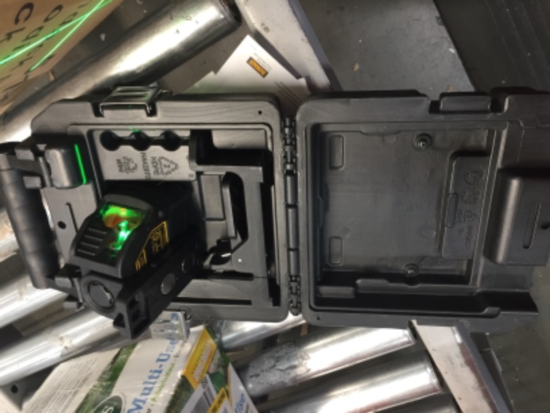 Photo 1 of DEWALT
165 ft. Green Self-Leveling Cross Line Laser Level with (3) AAA Batteries & Case