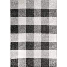 Photo 1 of 
nuLOOM
Aisha Buffalo Plaid Gray 6 ft. 7 in. x 9 ft. Area Rug