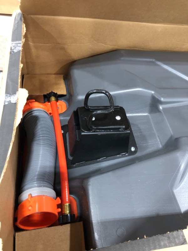 Photo 2 of 
Camco (39006) Rhino Heavy Duty 36 Gallon Portable Waste Holding Hose and Accessories-Durable Leak Free and Odorless RV Tote Tank , Gray