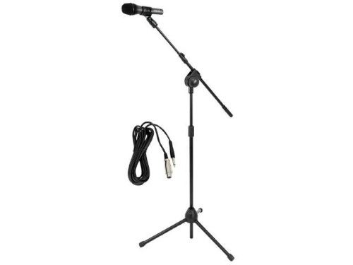 Photo 1 of Pyle Pro PMKSM20 Microphone & Tripod Stand with Extending Boom & Microphone Cable Package