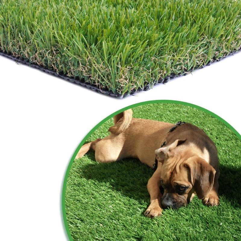 Photo 1 of  Artificial Turf Lawn Fake Grass, Realistic Synthetic Grass, 5FTX3FT ,Drainage Holes Indoor Outdoor Pet Faux Grass Astro Rug Carpet for Garden Backyard Patio Balcony
