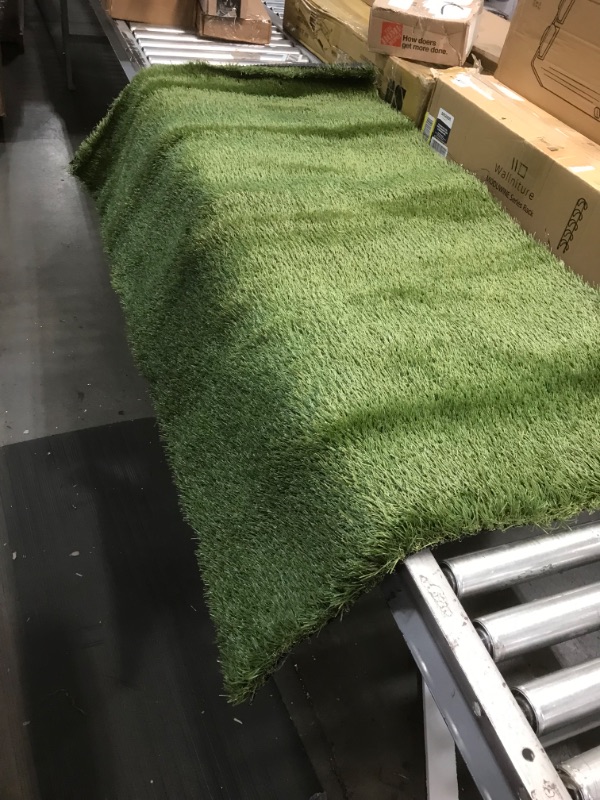 Photo 2 of  Artificial Turf Lawn Fake Grass, Realistic Synthetic Grass, 5FTX3FT ,Drainage Holes Indoor Outdoor Pet Faux Grass Astro Rug Carpet for Garden Backyard Patio Balcony
