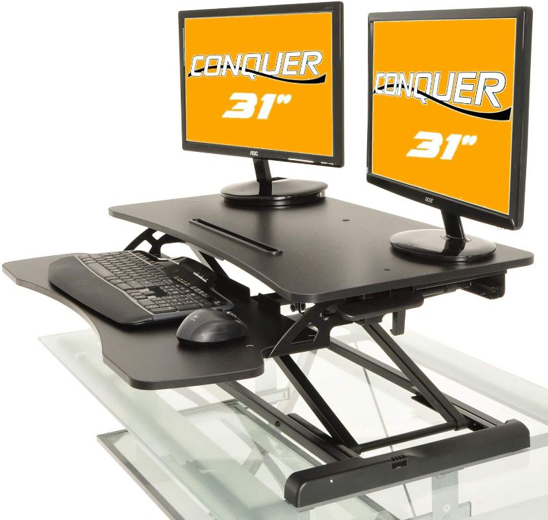 Photo 1 of *READ BELOW** Desktop Tabletop Standing Desk Adjustable Height Sit to Stand Ergonomic Workstation
