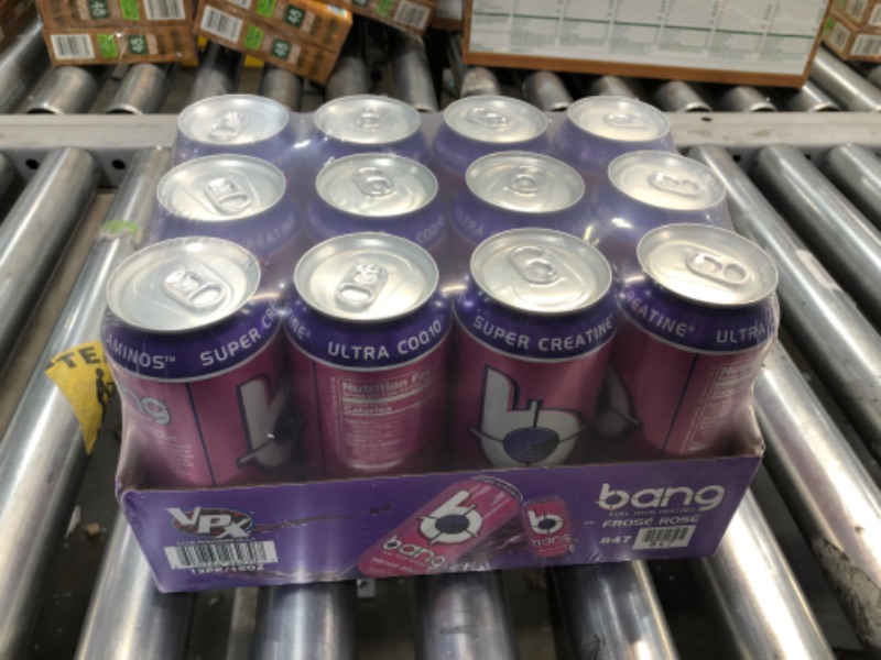Photo 2 of (12 Cans) Bang Frose Rose Energy Drink with Super Creatine, 16 fl oz
