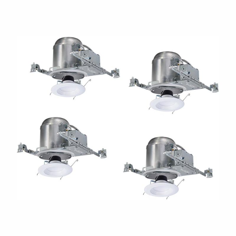 Photo 1 of *READ BELOW** Halo LT 6 in. New Construction IC Housing and Dimmable White Integrated LED Recessed Ceiling Light Retrofit Kit (4-Pack)
