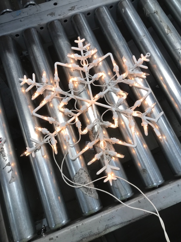 Photo 1 of *READ BELOW** Twinkle Star 2 Pack Christmas Window Silhouette Lights, Lighted Snowflake and Xmas Star Double Sided Decorations with 100 Count Incandescent Mini Light, for Holiday Indoor Wall Door Glass Decor
