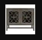 Photo 1 of *READ BELOW** Grey Wood Accent Buffet Sideboard Storage Cabinet with Doors and Adjustable Shelf, Entryway Kitchen Dining Room
